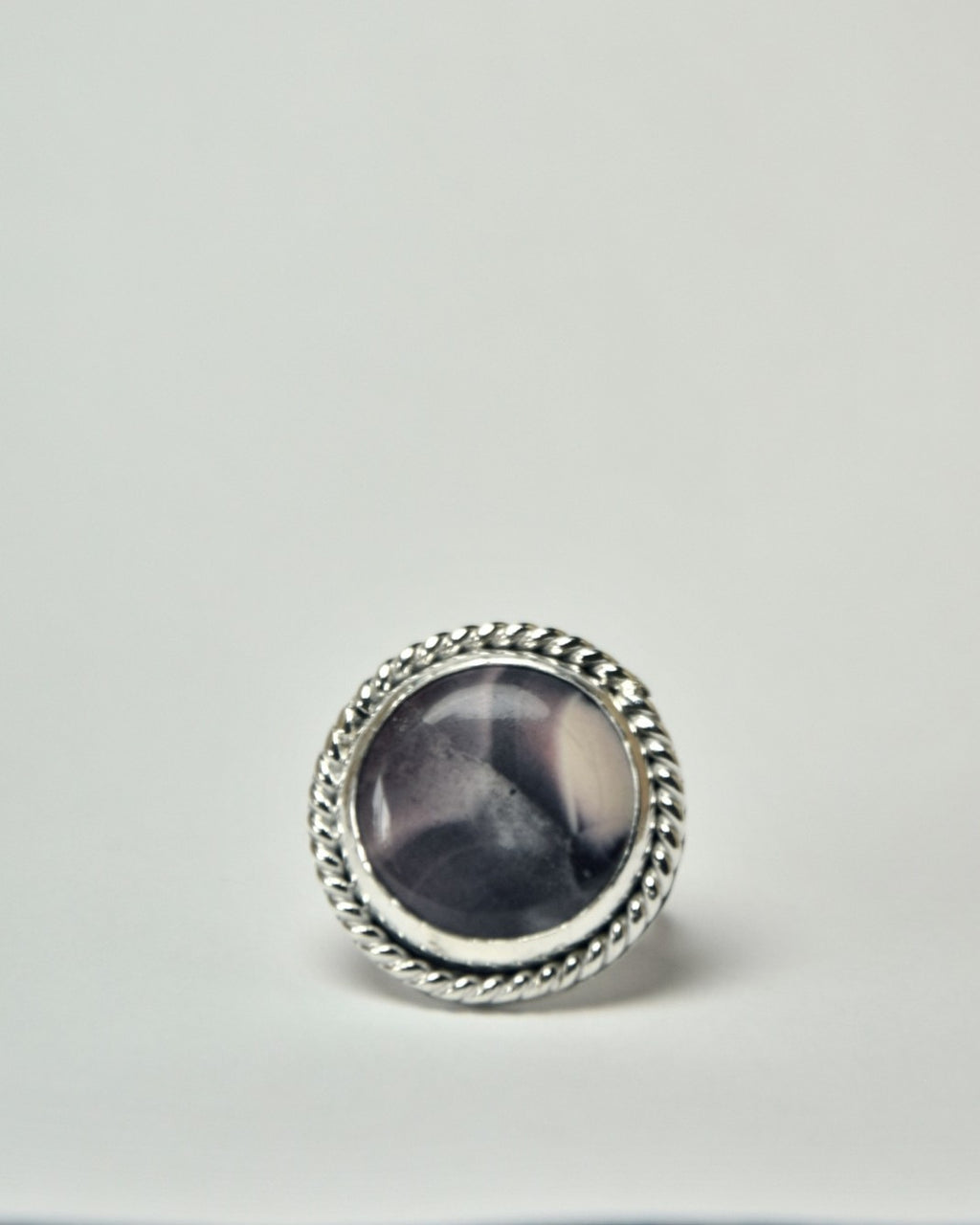 Porcelain Jasper Rope Bezel Ring (Size 7.25)