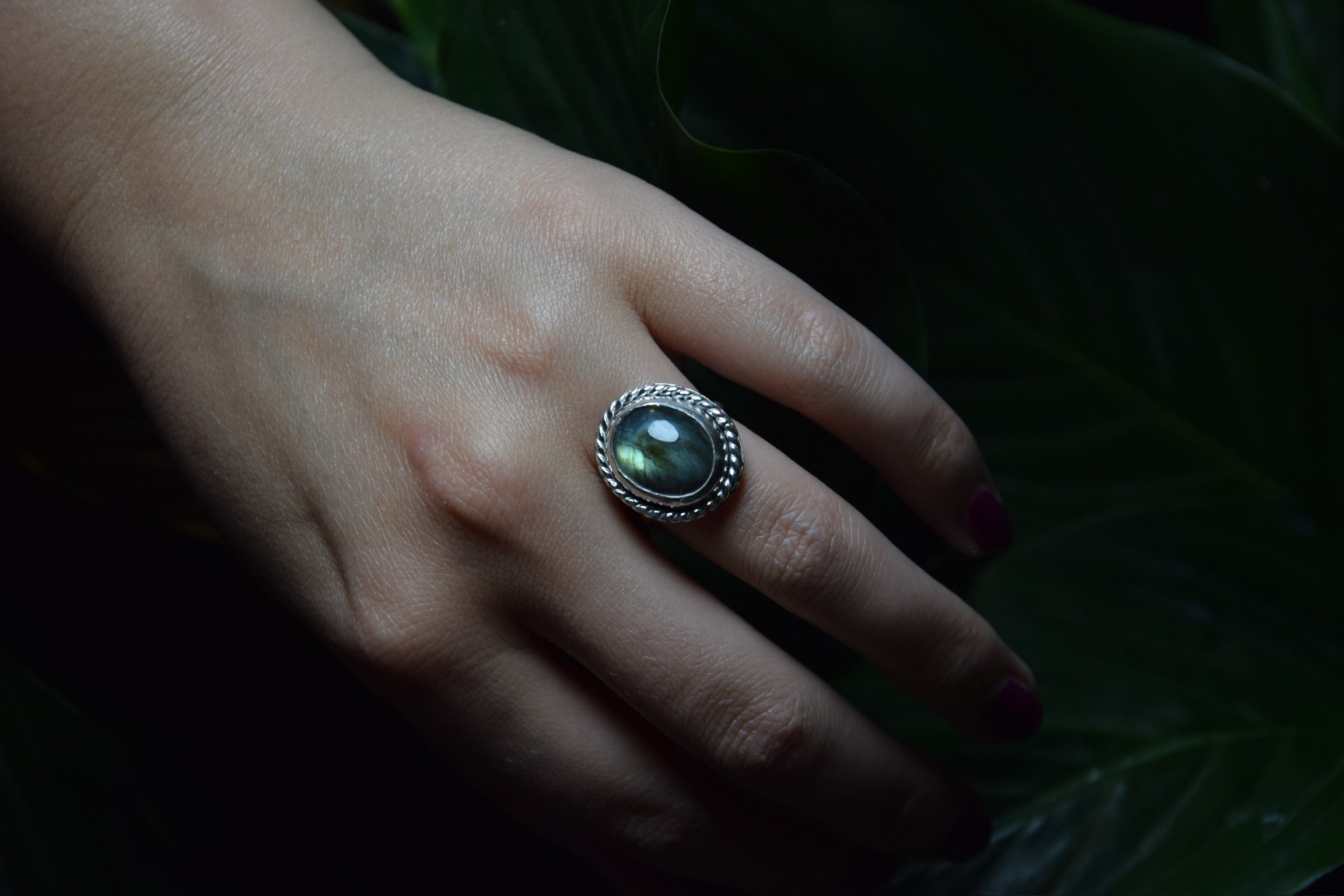 Peacock Labradorite Mood Ring (CUSTOM SIZE)