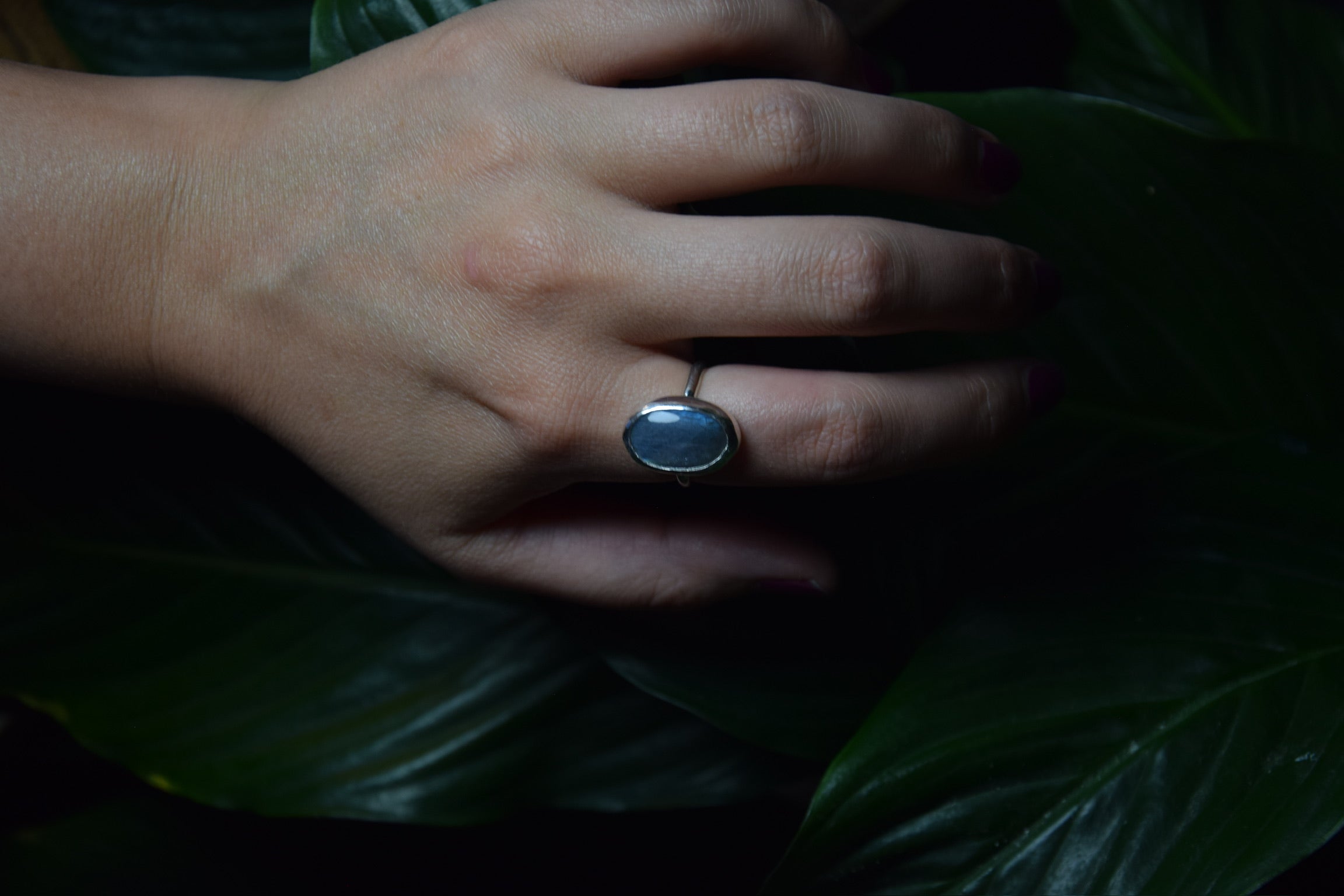 Peacock Labradorite Mood Ring (#4) (Size 7)
