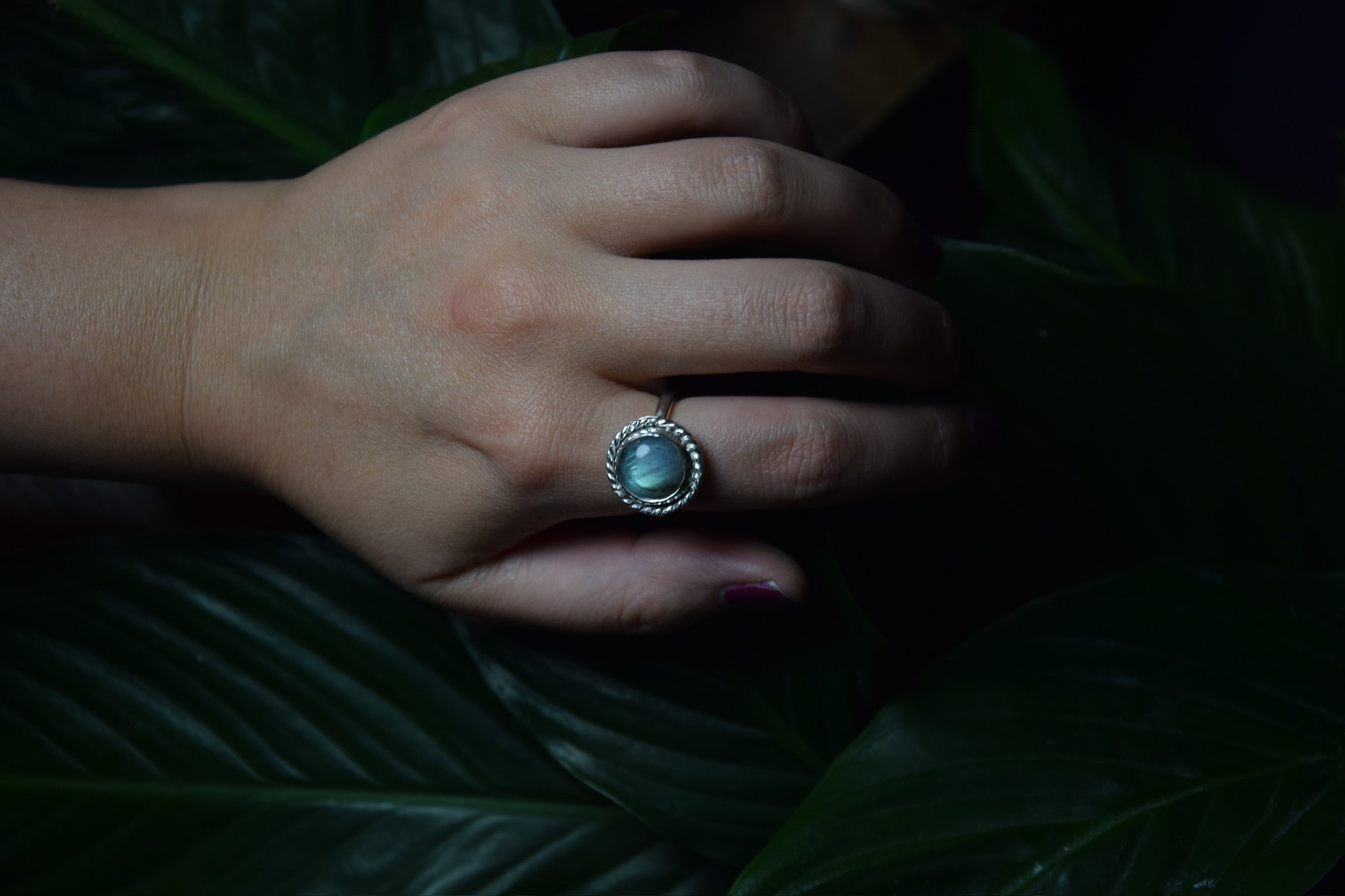Peacock Labradorite Mood Ring (#2) (Size 7.5)