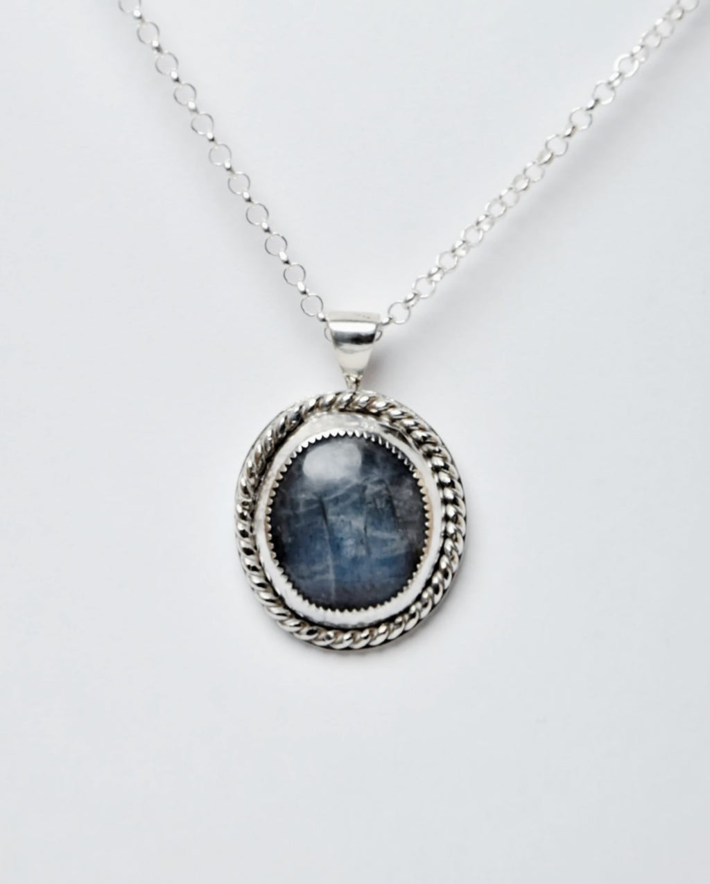 Peacock Labradorite Magic Mirror Pendant