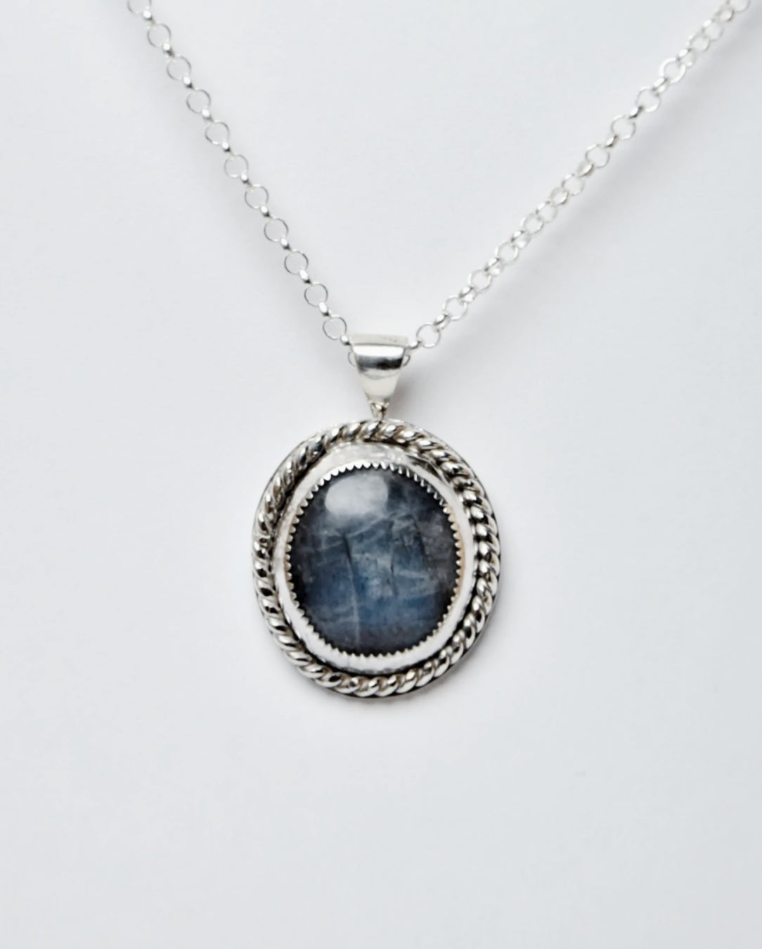 Peacock Labradorite Magic Mirror Pendant